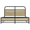 vidaXL Estructura de cama sin colch&oacute;n 120x190 cm madera roble Sonoma