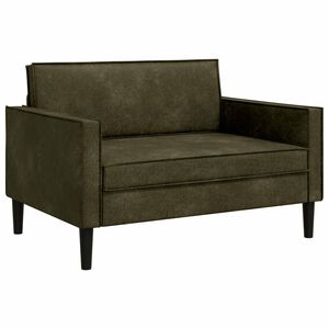 vidaXL Sill&oacute;n XXL Verde militar Cuero de Suede Sint&eacute;tico
