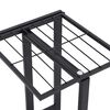 vidaXL Soporte de flores de 5 estantes de metal negro 43x22x98 cm