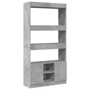vidaXL Aparador alto madera de ingenier&iacute;a gris hormig&oacute;n 92x33x180 cm