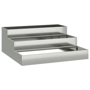 vidaXL Macetero de Jard&iacute;n Plateado 90 x 90 x 35 cm Acero Galvanizado