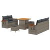 vidaXL Conjunto de sof&aacute;s de jard&iacute;n 8 pcs Gris rat&aacute;n sint&eacute;tico