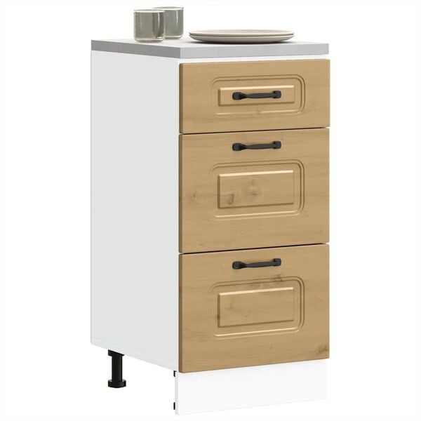 vidaXL Mueble bajo de cocina Kalmar roble artesanal madera ingenier&iacute;a