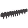vidaXL Borde de C&eacute;sped 10 uds. 103 x 20 cm Acero Negro