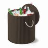 Keter Cool Taburete nevera con asas de cuerda gris topo 219430