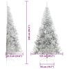 vidaXL &Aacute;rbol de Navidad Artificial Preiluminado Plateado 240 cm PET