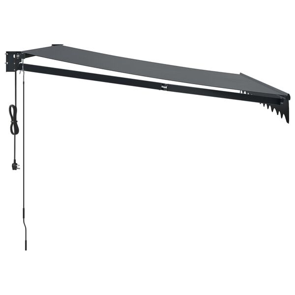 vidaXL Toldo retr&aacute;ctil autom&aacute;tico gris antracita 3x2,5 m