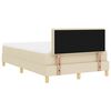 vidaXL Cama Box Spring LED con colch&oacute;n con LED Crema 120 x 200 cm tela