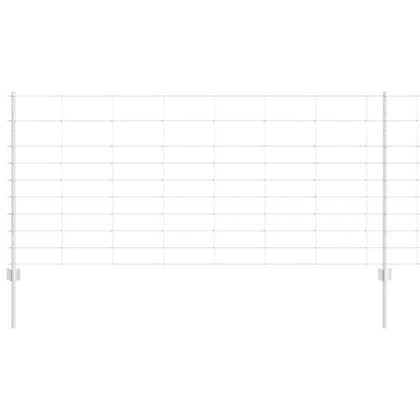 vidaXL Valla con Poste Plateado 1 x 25 m Acero
