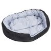 vidaXL Cojín para perro reversible y lavable gris y negro 110x80x23 cm