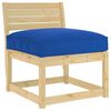 vidaXL Coj&iacute;n de pal&eacute; para asiento Azul real 70 x 70 x 12 cm
