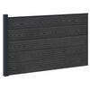 vidaXL Conjunto de valla 175 x 105 cm WPC y Aluminio Negro