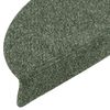 vidaXL Felpudos autoadhesivos para escaleras, 30 unidades, 56 x 17 x 3 cm, color verde, semicirculares
