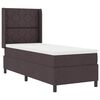 vidaXL Cama tipo Box Spring con colch&oacute;n Marr&oacute;n oscuro 80 x 200 cm tela