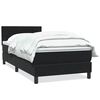 vidaXL Cama box spring con colch&oacute;n terciopelo negro 100x220 cm