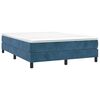 vidaXL Estructura de cama con somier terciopelo azul oscuro 140x200cm