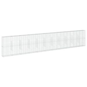 vidaXL Cesta de gaviones con cubierta hierro galvanizado 1100x50x200cm