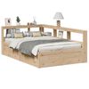 vidaXL Cama con estanter&iacute;a sin colch&oacute;n madera maciza de pino 135x190cm