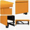 vidaXL Sof&aacute; cama desplegable Amarillo oscuro 194 x 50 x 82 cm tela