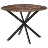 vidaXL Mesa de comedor madera maciza reciclada y acero 110x78 cm
