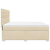 vidaXL Cama box spring con colch&oacute;n tela color crema 180x200 cm