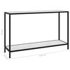 vidaXL Mesa de consola blanco vidrio templado 120x35x75 cm