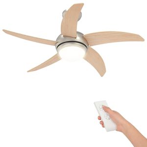 vidaXL Ventilador de Techo con Luz y Control Remoto &Oslash; 110 cm Sonoma