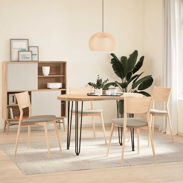 vidaXL Patas de horquilla para consolas , 4 unidades, color negro, 72 cm, acero macizo