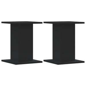 vidaXL Soportes de plantas 2 uds madera ingenier&iacute;a negro 30x30x40 cm