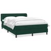 vidaXL Cama box spring con colch&oacute;n terciopelo verde oscuro 160x220 cm