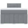 vidaXL Cama box spring con colch&oacute;n tela gris claro 120x190 cm