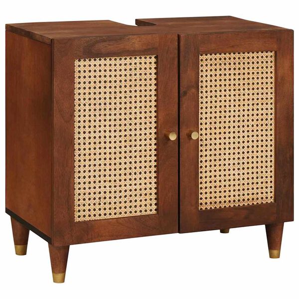 vidaXL Mueble de lavabo Marr&oacute;n 62 x 33 x 58 cm Madera de ingenier&iacute;a