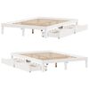 vidaXL Estructura de cama con cajones madera de pino blanca 135x190 cm