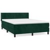 vidaXL Cama box spring con colch&oacute;n terciopelo verde oscuro 140x190 cm