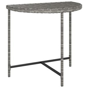 vidaXL Mesa de jard&iacute;n rat&aacute;n sint&eacute;tico gris 80x50x75 cm