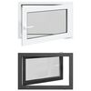 vidaXL Ventana de s&oacute;tano RISOR 80 x 70 cm PVC y vidrio Gris antracita