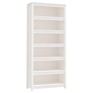 vidaXL Estanter&iacute;a madera maciza de pino blanca 80x35x183 cm