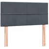 vidaXL Cama box spring con colch&oacute;n terciopelo gris oscuro 90x210 cm