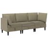 vidaXL Juego de muebles de sal&oacute;n 3 uds. Caqui Tela
