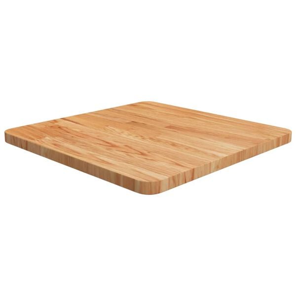 vidaXL Tablero de mesa cuadrada madera roble marr&oacute;n claro 50x50x2,5 cm