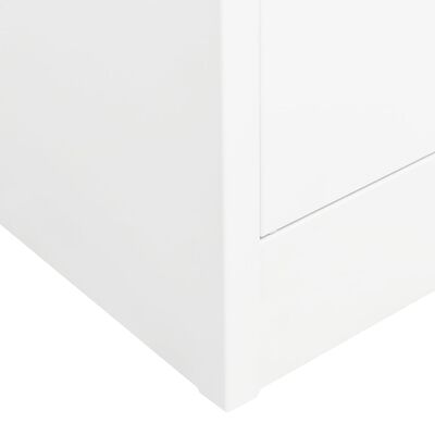vidaXL Armario de acero blanco 80x50x180 cm
