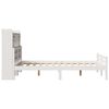 vidaXL Cama con estantería sin colchón madera maciza blanca 135x190 cm
