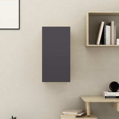 vidaXL Mueble para TV de madera contrachapada gris 30,5x30x60 cm