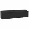 vidaXL Caja de almacenaje de jard&iacute;n rat&aacute;n sint&eacute;tico negro 220x50x58 cm