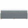 vidaXL Cama box spring con colch&oacute;n tela gris claro 80x200 cm