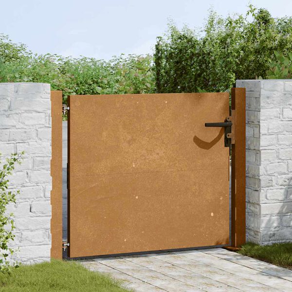 vidaXL Puerta de jardín 100x75 cm de acero corten