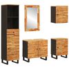vidaXL Juegos de Ba&ntilde;o 5 uds. Natural 38 x 33 x 160 cm