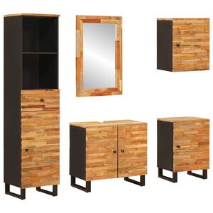vidaXL Juegos de Ba&ntilde;o 5 uds. Natural 38 x 33 x 160 cm