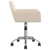 vidaXL Silla de comedor giratoria tela color crema