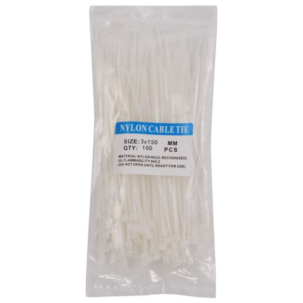 vidaXL Bridas de cable 100 unidades 15 cm